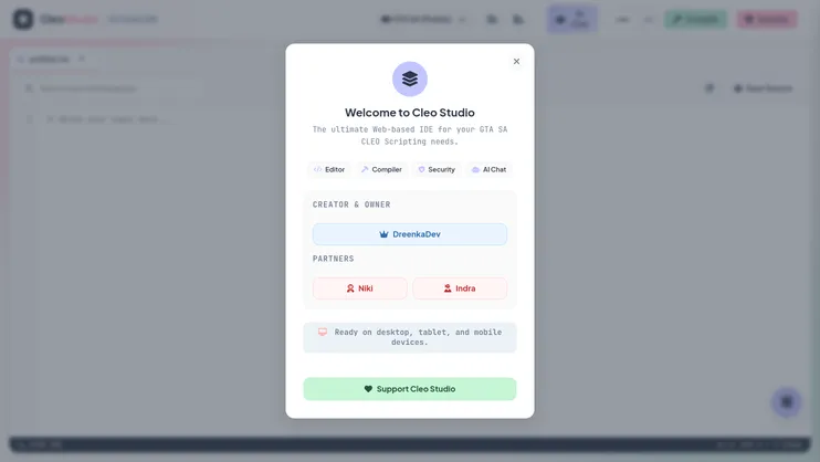 Cleo Studio — preview screenshot
